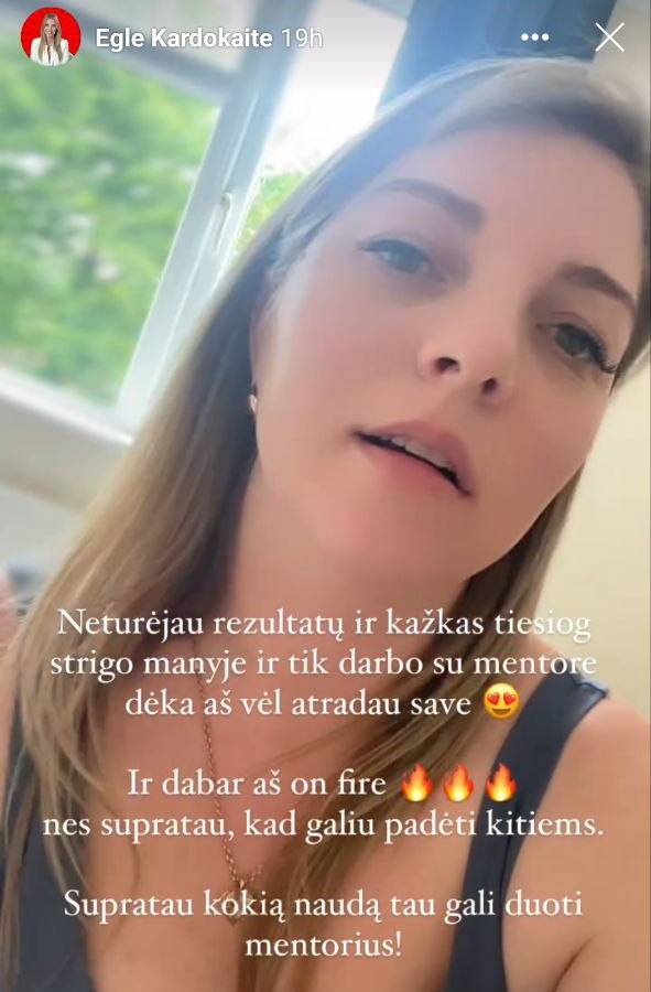Atsiliepimas apie individualią mentorystę su Erika Karta